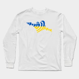 Corazón Bandera Ucrania Eurovisión Long Sleeve T-Shirt